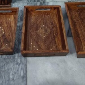 Carving tray set with Brass work