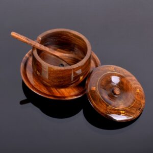 Wooden big Sugar pot